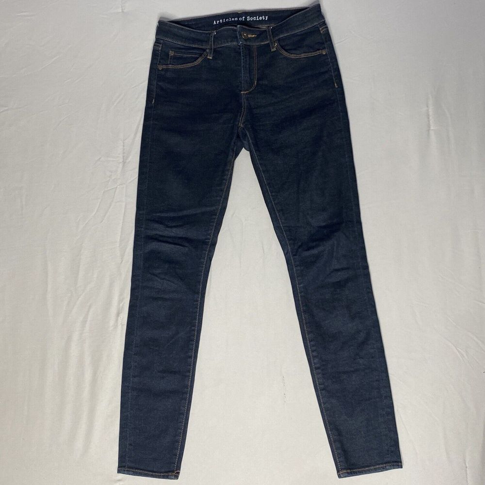 Articles of society jeans size 27 women skinny blue dark wash denim mid rise